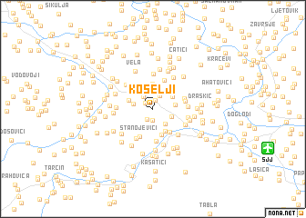 map of Košelji