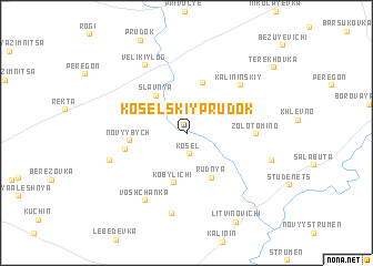 map of Koselʼskiy Prudok