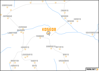 map of Koséoa