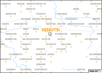 map of Kʼosevtsi