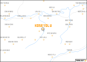 map of Köşeyolu