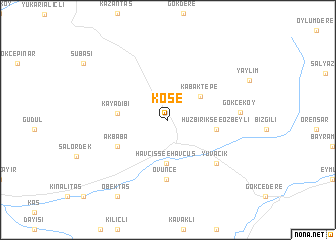 map of Köse