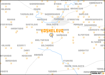 map of Koshelëvo