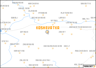 map of Koshevatka