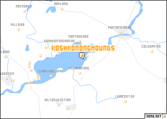 map of Koshkonong Mounds