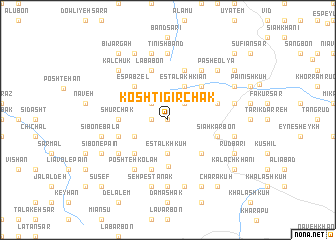map of Koshtīgīr Chāk