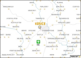 map of Košice