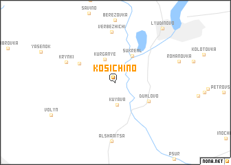 map of Kosichino