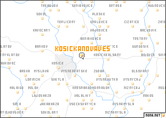 map of Košická Nová Ves