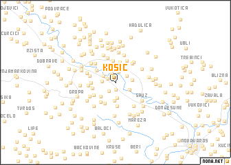 map of Kosić