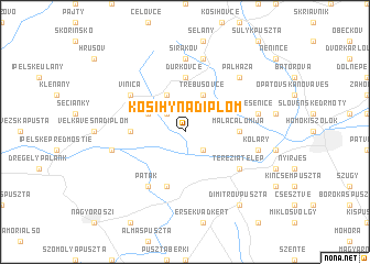 map of Kosihy nad Ipľom