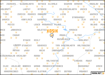 map of Košík