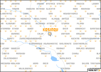 map of Košinov