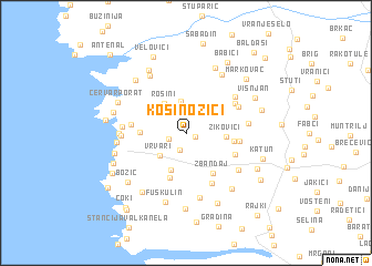 map of Košinožići