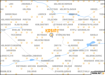 map of Kosiny