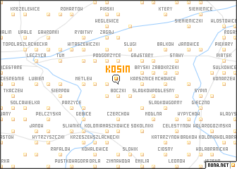 map of Kosin