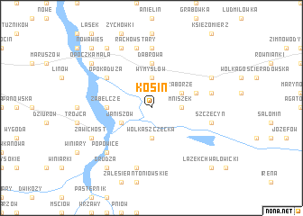 map of Kosin