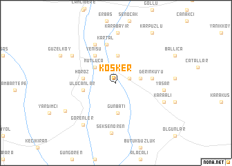 map of Köşker