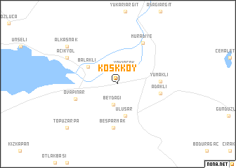 map of Köşkköy