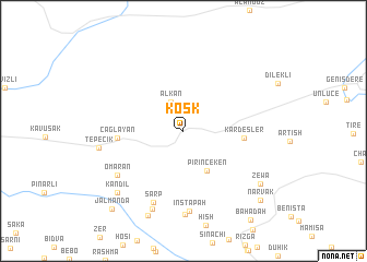 map of Köşk