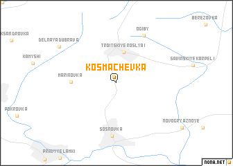 map of Kosmachëvka