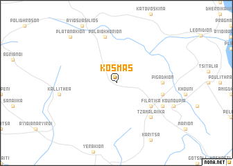 map of Kosmás