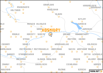 map of Kośmidry