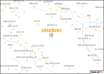 map of Kosmovac