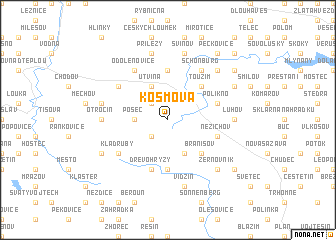 map of Kosmová