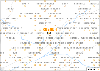 map of Kosmów