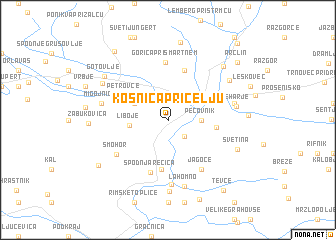 map of Košnica pri Celju