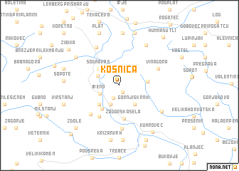 map of Košnica