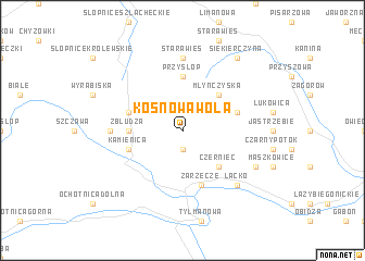map of Kosnowa Wola