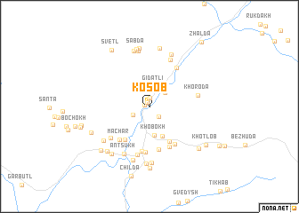 map of Kosob