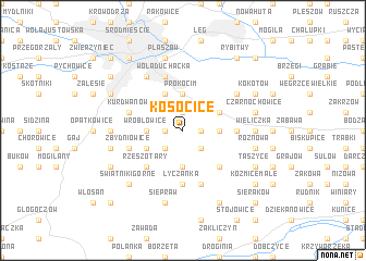 map of Kosocice