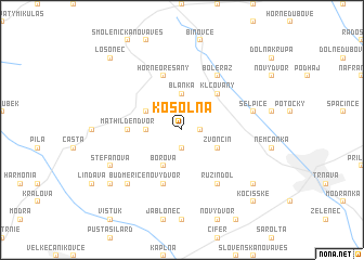 map of Košolná