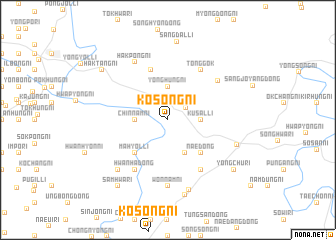 map of Kosŏng-ni