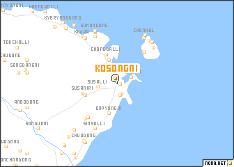 map of Kosŏng-ni