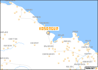 map of Kosŏng-ŭp