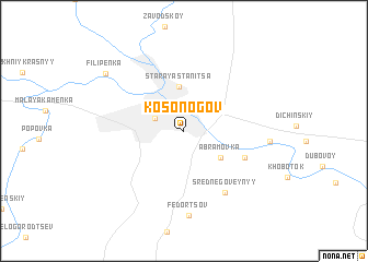 map of Kosonogov