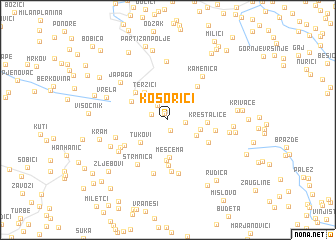 map of Kosorići