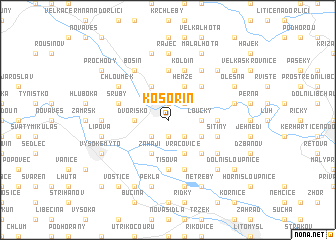 map of Kosořín