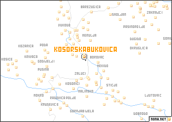 map of (( Kosorska Bukovica ))