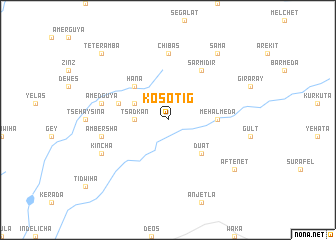 map of Koso Tʼig