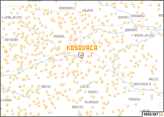 map of Kosovača
