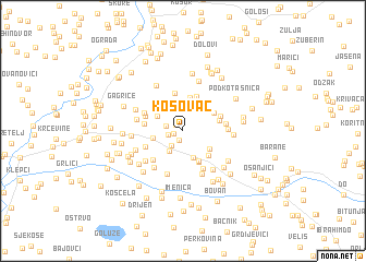 map of Kosovac