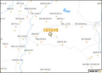 map of Kosova