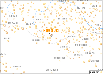 map of Kosovci