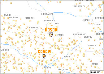 map of Kosovi