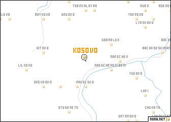 map of Kosovo